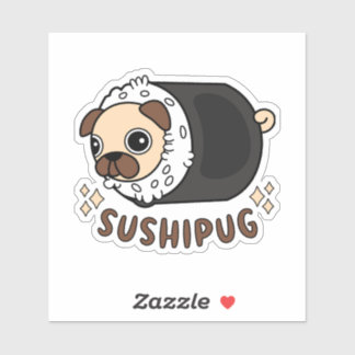 Sticker Kawaii Sushi Carlin Mashup Funny Chien Lover cadea