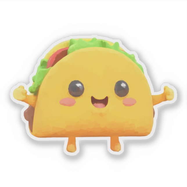 Sticker Kawaii Taco (Devant)