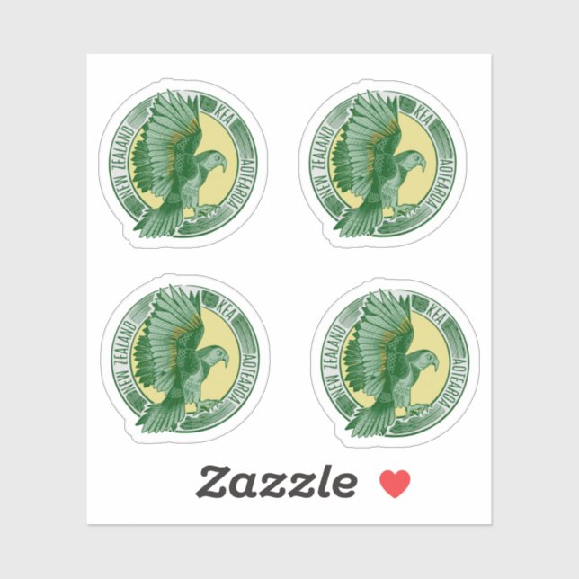 Sticker Kea Nouvelle-Zélande Aotearoa (Feuille)