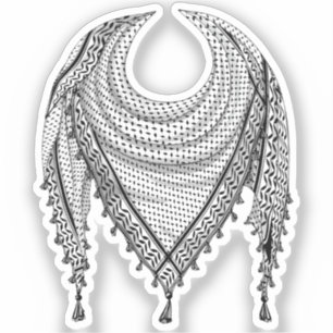Sticker Keffiyeh Écharpe palestinienne tissu traditionnel