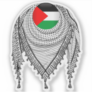 Sticker Keffiyeh Écharpe palestinienne tissu traditionnel