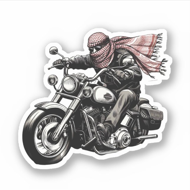 STICKER KEFFIYEH RIDER (Devant)