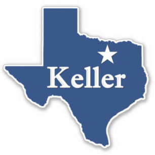 Sticker Keller, TX Texas Plan Outline avec Lone Star DFW