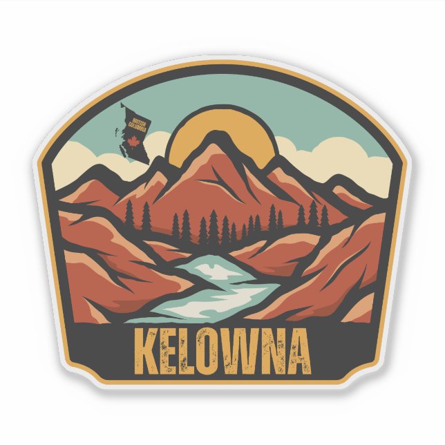 Sticker Kelowna, Colombie-Britannique (Devant)