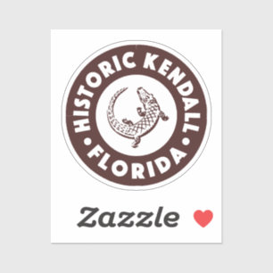 Sticker Kendall Florida Circle - Brown