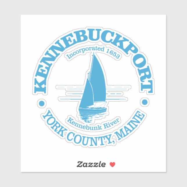 Sticker Kennebunkport (voilier) (Feuille)