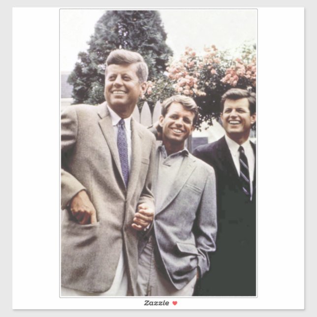 Sticker Kennedy Brothers, président John, Robert & Ted (Feuille)
