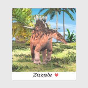 Sticker Kentrosaurus Dinosaure Jungle Art Préhistorique