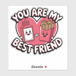 Sticker Ketchup & Fries - Meilleur ami pour toujours