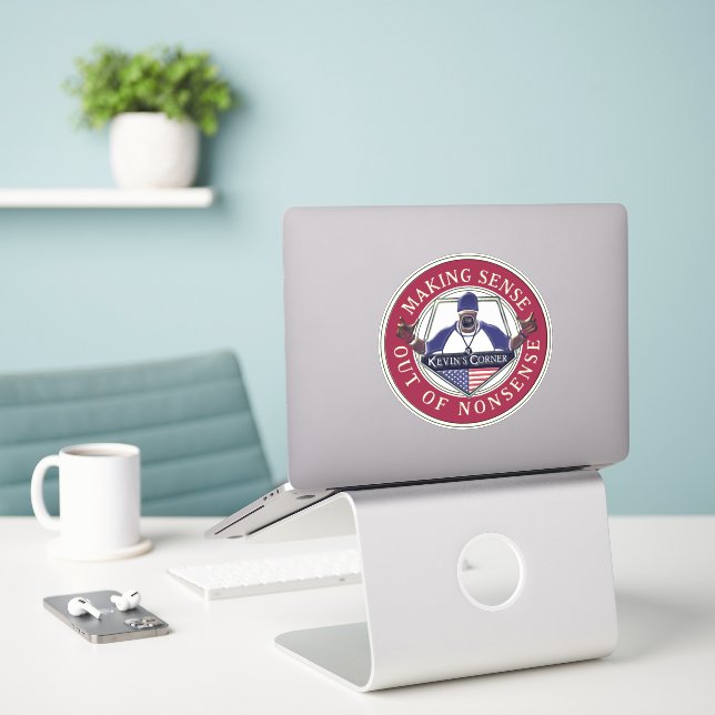 Sticker Kevin's Corner fait sens de l'absurdité (Ordinateur portable sur le bureau)