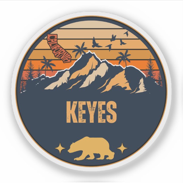 Sticker Keyes, Californie (Devant)