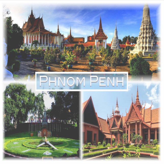 Sticker KH Phnom Penh - Pagode d'argent - Palais Royal - (Devant)