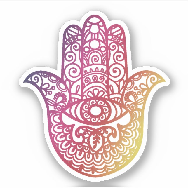 Sticker Khamsa Main Bonne chance (Devant)