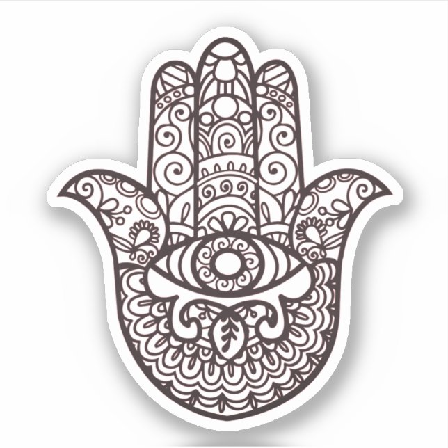 Sticker Khamsa Main Bonne chance (Devant)