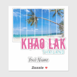 Sticker Khao Lak Phang-Nga Thaïlande Vintage Beach Souveni