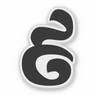 Sticker Khmer cambodgien du numéro 9/neuf/៩ (landau Bue