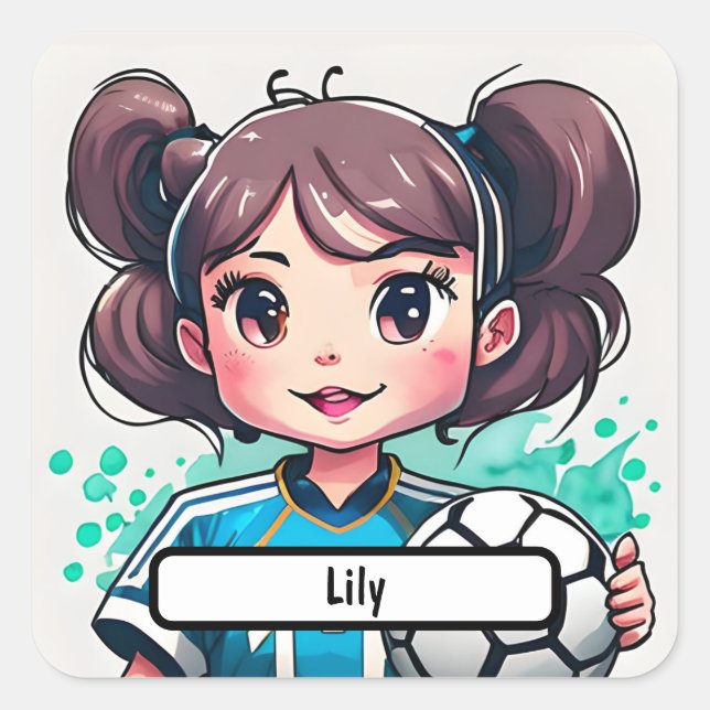 Sticker Kickin' Cutie Avec Nom Personnalisé (Devant)