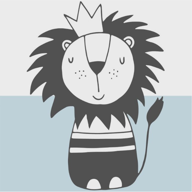 Sticker King Lion Nordic Colorblock (Devant)