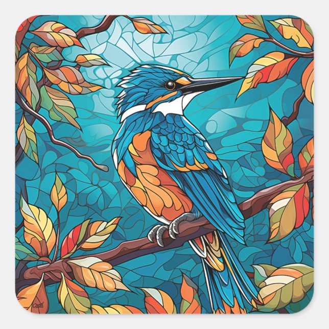 Sticker Kingfisher d'automne (Devant)