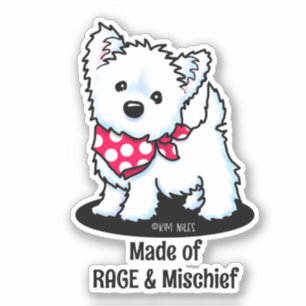 Sticker KiniArt de Westie mignonne