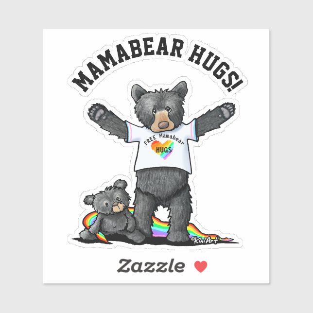 Sticker KiniArt Mamabear Hugs (Feuille)