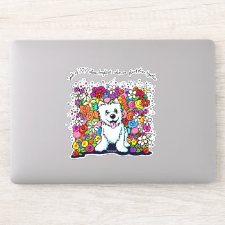 Sticker KiniArt Westie Joyful Garden