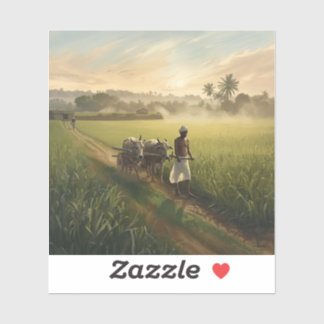 Sticker Kisan Farming Life Painting Images
