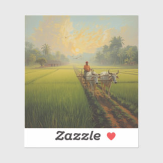 Sticker Kisan Farming Life Painting Images
