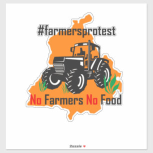 Sticker Kisan Pas d'agriculteurs Pas de nourriture