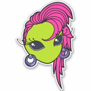 Sticker Kiss-Cut Alien des années 80