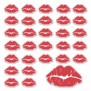Sticker Kiss Love Kisses Coup de coupe personnalisé