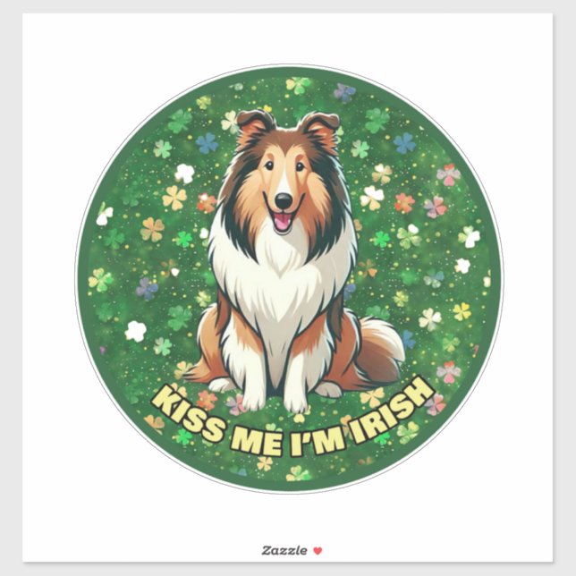 Sticker Kiss Me I'm Irish (Feuille)