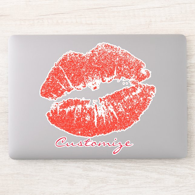 Sticker Kissing Red lips (Ordinateur)