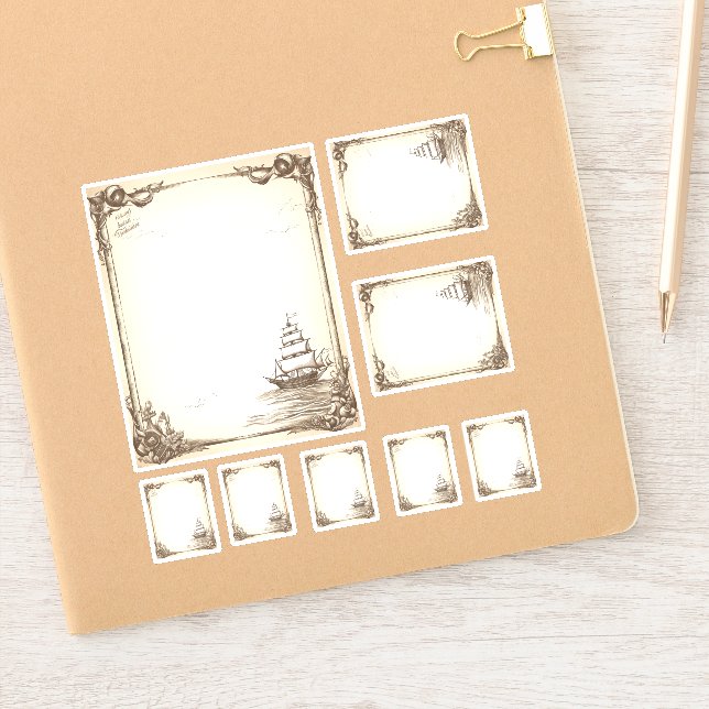 Sticker kit de menu de navires de pirates (Carnet)