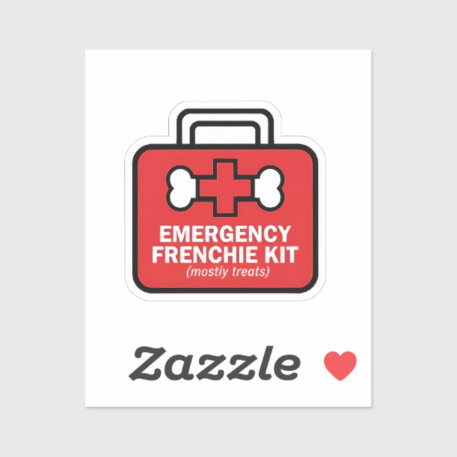 Sticker Kit de traitement d'urgence pour Bouledogue França (Feuille)