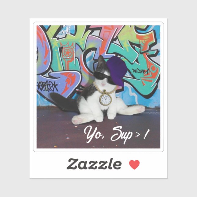 Sticker Kitten Avec Attitude Chat (Feuille)