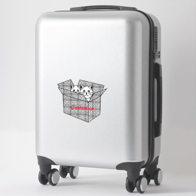 Sticker Kittens dans une boîte Thunder_Cove (Sur valise)