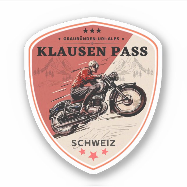 Sticker Klausen Pass VTT suisse (Devant)