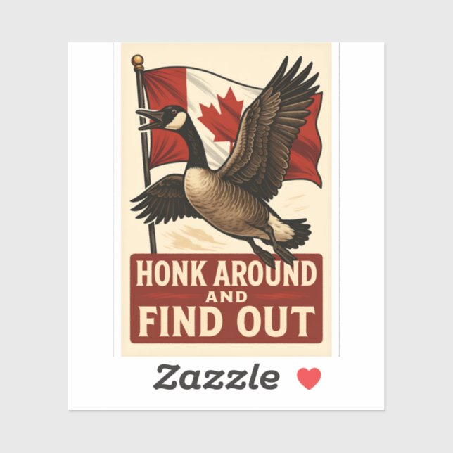 Sticker Klaxonner et Découvrir 🇨🇦 (Feuille)