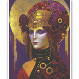 Sticker Klimt Inspiré Queen Goddess