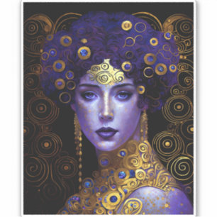 Sticker Klimt Inspiré Queen Goddess