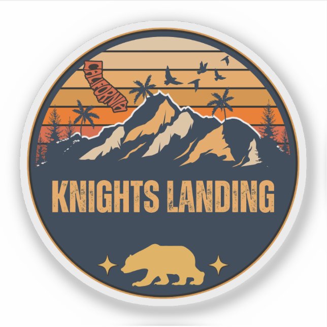 Sticker Knights Landing, Californie (Devant)