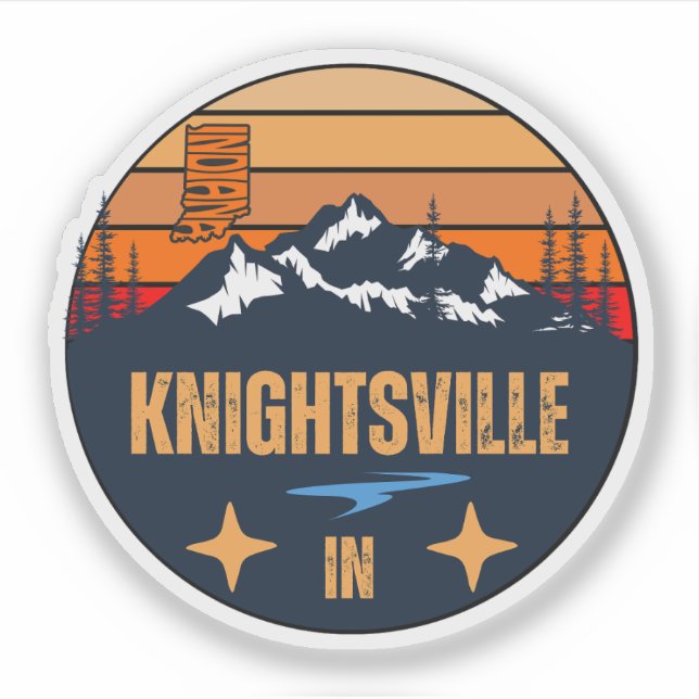 Sticker Knightsville, Indiana (Devant)