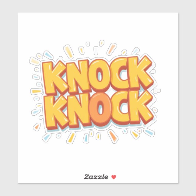 Sticker Knock knock  (Feuille)