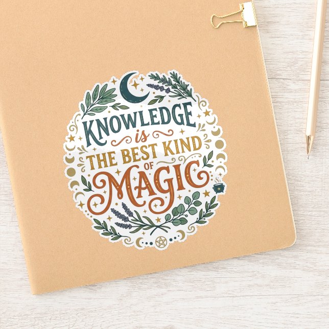 Sticker Knowledge is the Best Kind of Magic Book Moon (Carnet)
