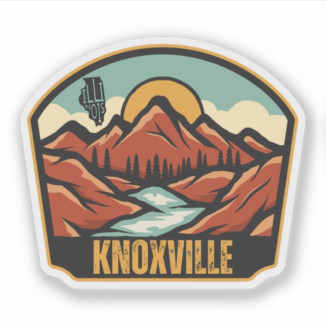 Sticker Knoxville, Illinois  (Devant)