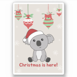 Sticker Koala Christmas Snow Winter Animaux Koalas