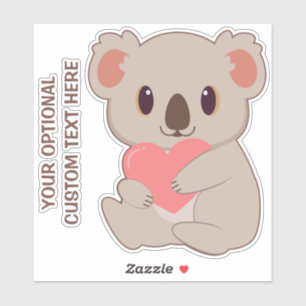 Sticker Koala d'amour du texte personnalisé
