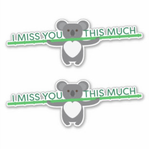 Sticker Koala ours vous manque tellement