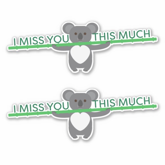 Sticker Koala ours vous manque tellement (Devant)